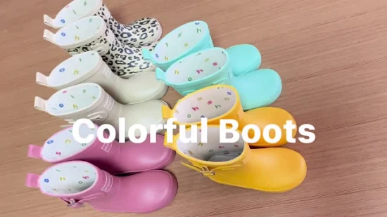 Custom Shoes Safety Shoes Fashion Shoes Kid Women Rubber PVC Shoe Waterproof Rain Boots